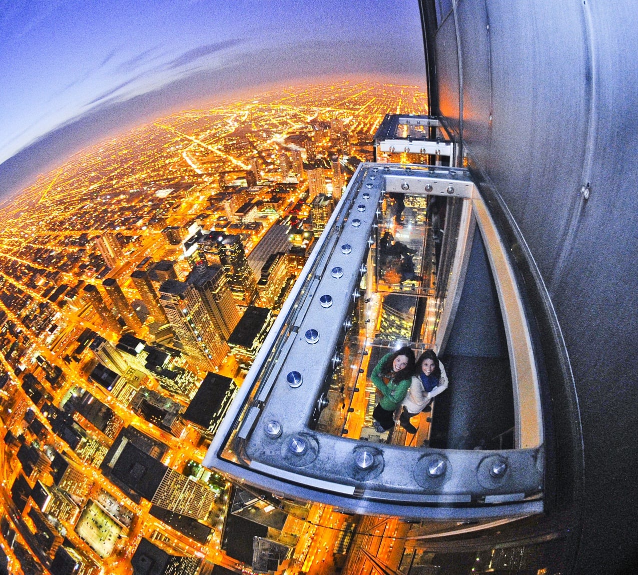 Willis Tower Skydeck: Chicago at Night