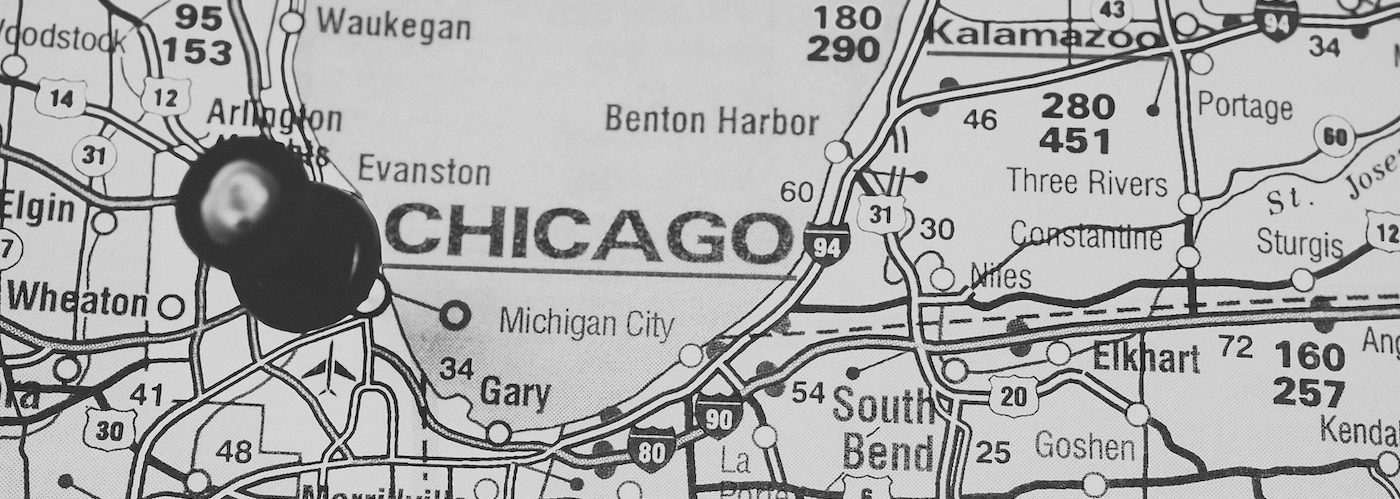 chicago pinpoint on the map